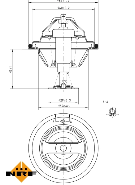 Thermostat, coolant EASY FIT 725077