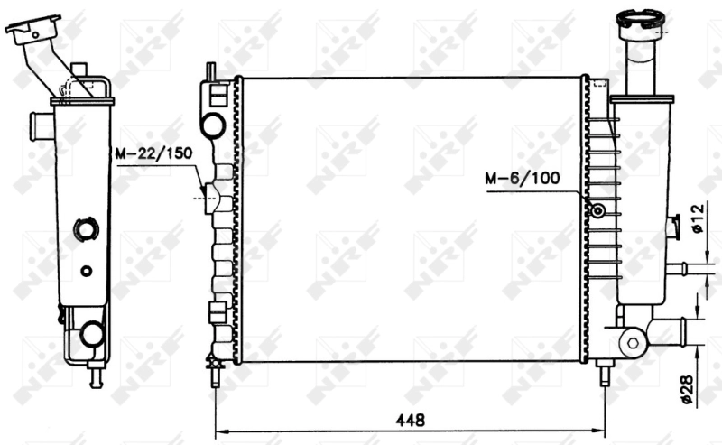 Radiator, engine cooling 58736