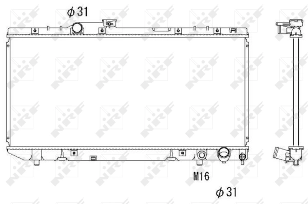 Radiator, engine cooling 58238