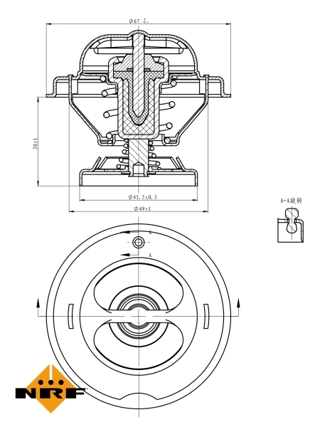 Thermostat, Kühlmittel EASY FIT 725068