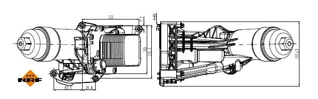 Housing, oil filter 31877