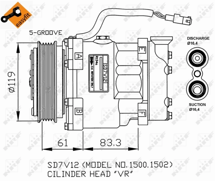 NRF 32219G Compressor, air conditioning