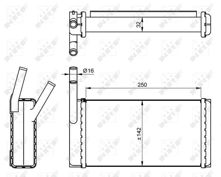 NRF 54265 Heat Exchanger, interior heating