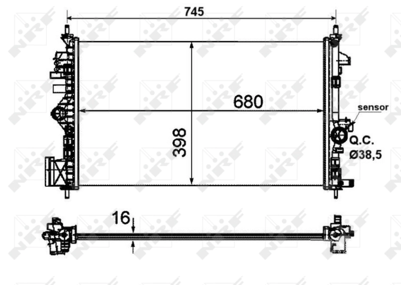 NRF 53773 Radiator, engine cooling