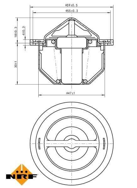 Thermostat, coolant EASY FIT 725168