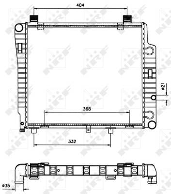 Radiator, engine cooling 50533