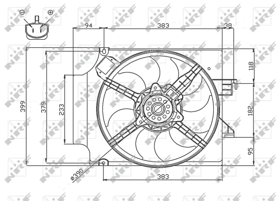 Fan, engine cooling 47748