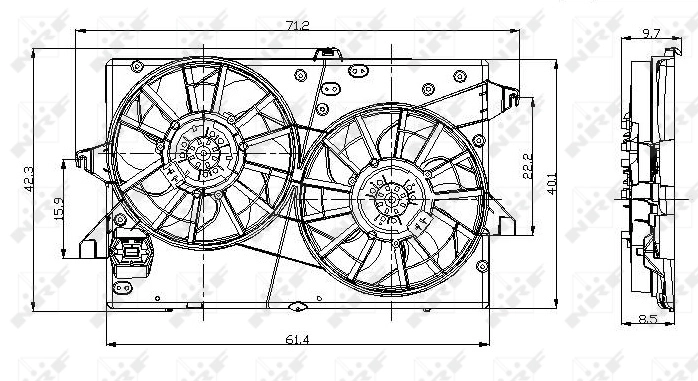 Fan, engine cooling 47003