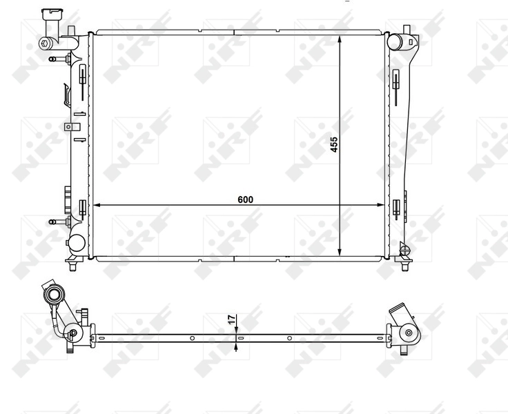 Radiator, engine cooling EASY FIT 53931