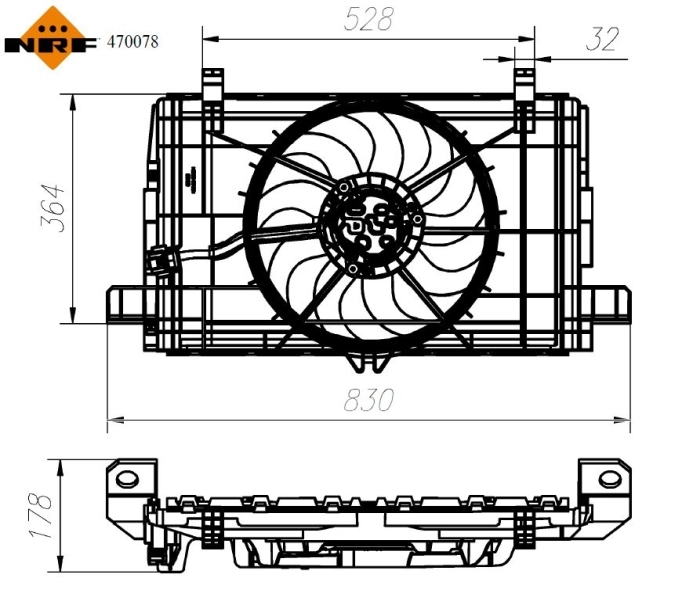 NRF 470078 Fan, engine cooling