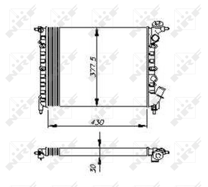 Radiator, engine cooling 58207