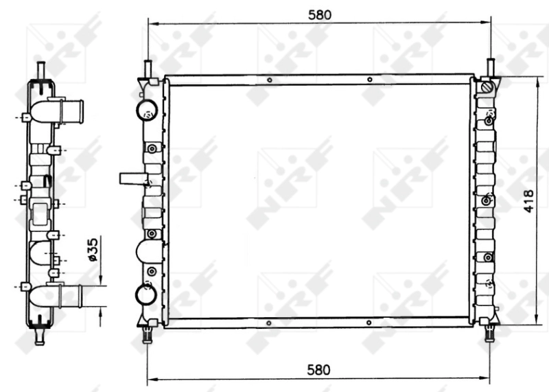 NRF 58017 Radiator, engine cooling