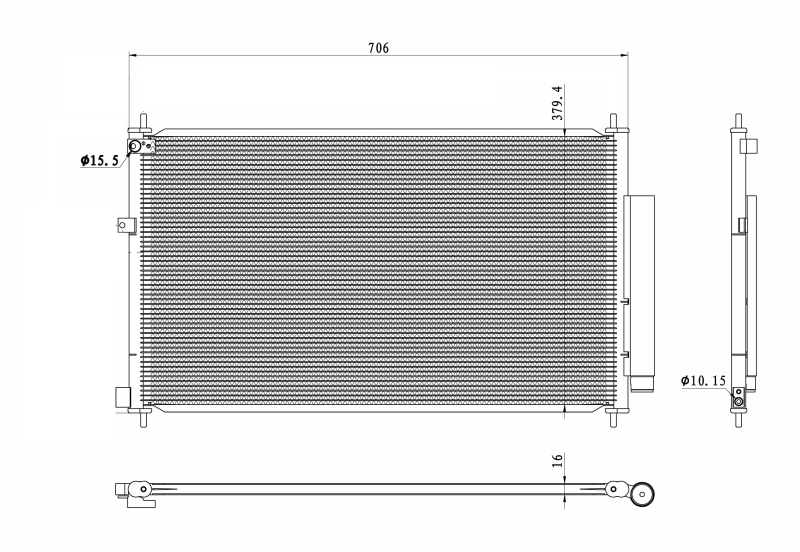Condenser, air conditioning 350419