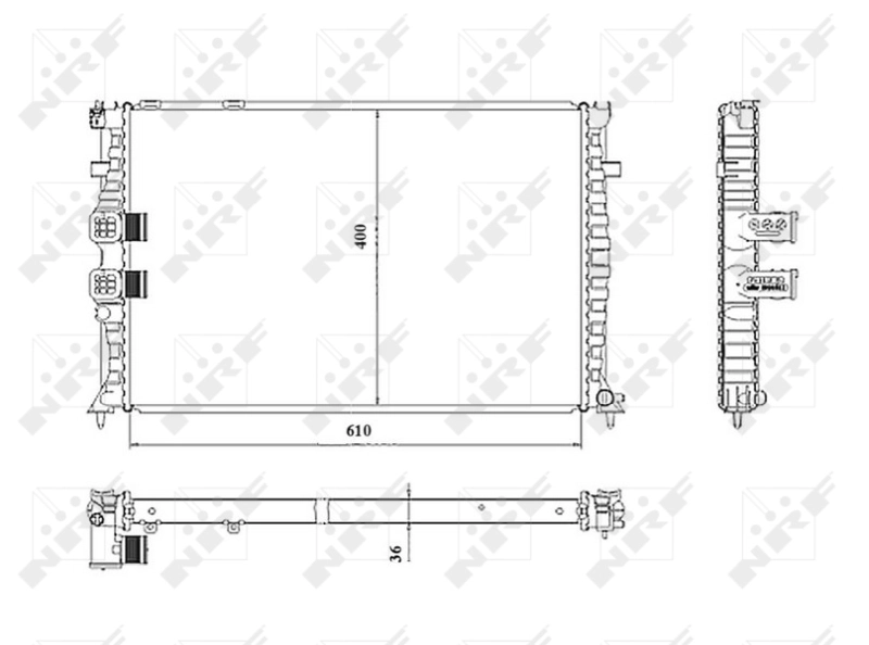 Radiator, engine cooling 50468