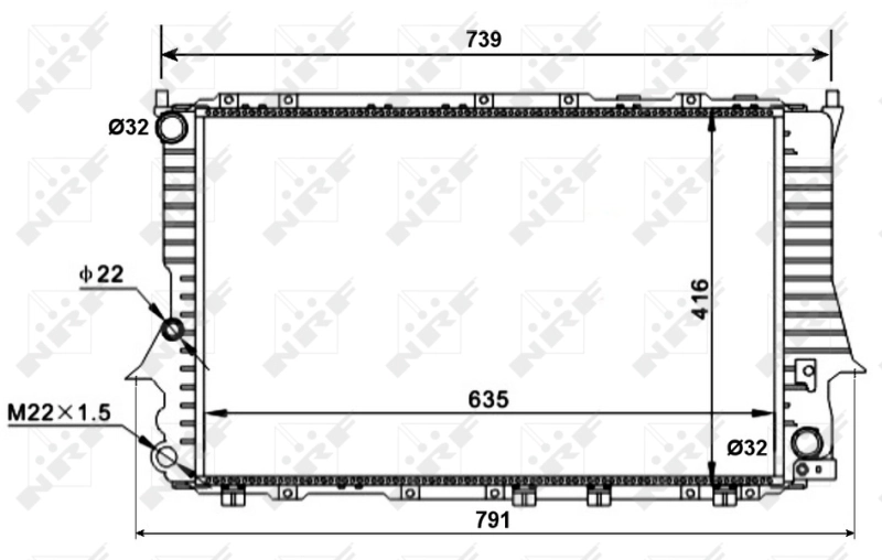 Radiator, engine cooling 51318
