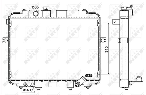 Radiator, engine cooling 53034