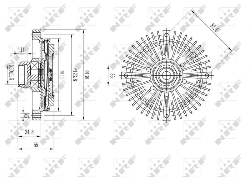 Clutch, radiator fan 49595