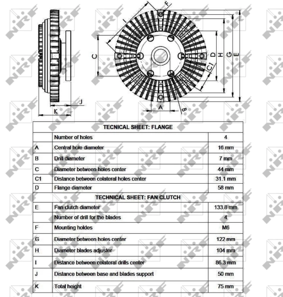 NRF 49524 Clutch, radiator fan