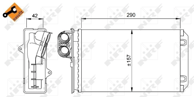 NRF 58639 Heat Exchanger, interior heating