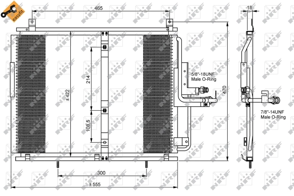 Condenser, air conditioning EASY FIT 35244
