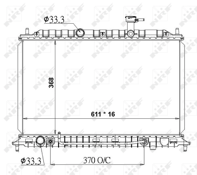 Radiator, engine cooling 50138
