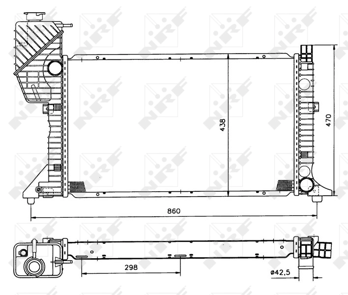 Radiator, engine cooling EASY FIT 50558