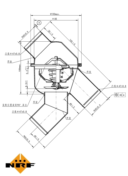 NRF 725172 Thermostat, coolant