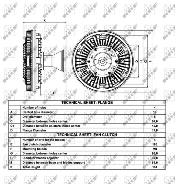NRF 49047 Clutch, radiator fan
