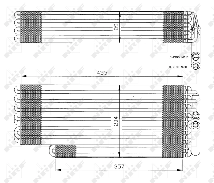 NRF 36078 Evaporator, air conditioning