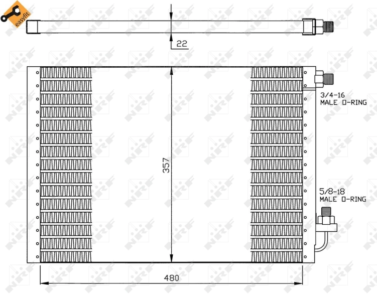 NRF 35956 Condenser, air conditioning