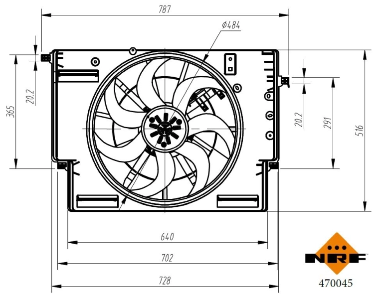 NRF 470045 Fan, engine cooling