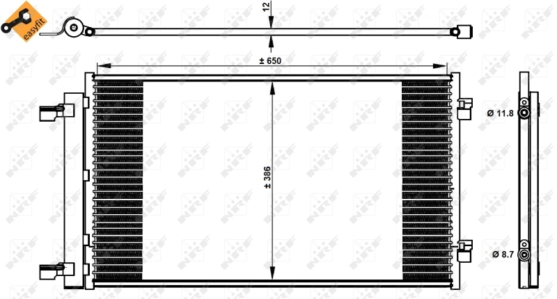 NRF 350339 Condenser, air conditioning