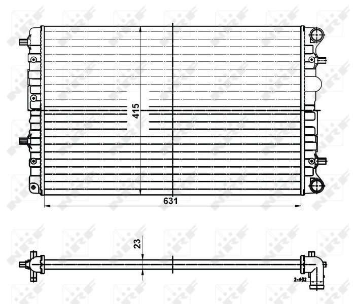 Radiator, engine cooling 50141