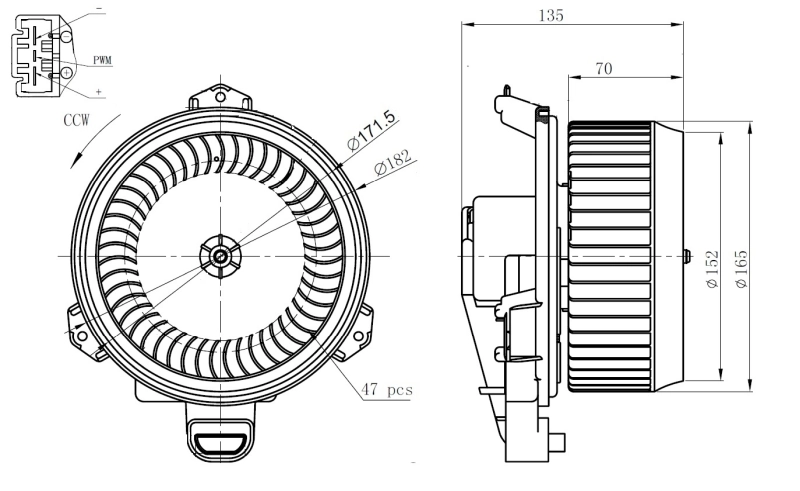 Interior Blower 34289
