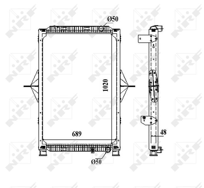 Radiator, engine cooling 58402