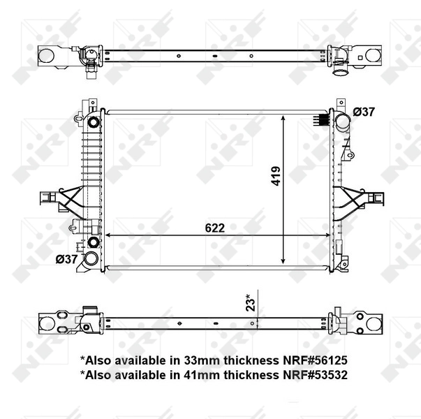 Radiator, engine cooling EASY FIT 53946