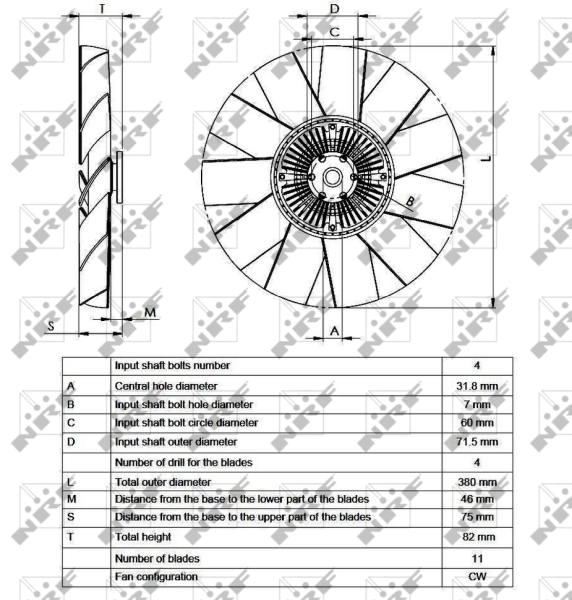 NRF 49555 Clutch, radiator fan