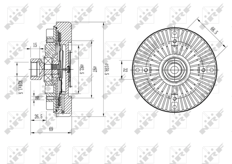 NRF 49611 Clutch, radiator fan
