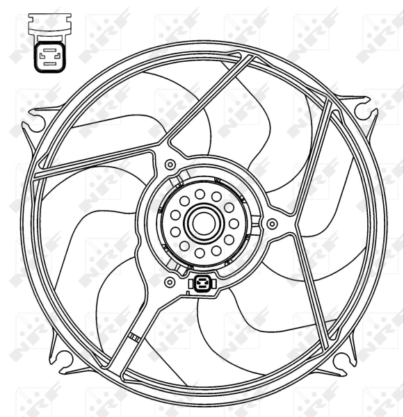 Fan, engine cooling 47069