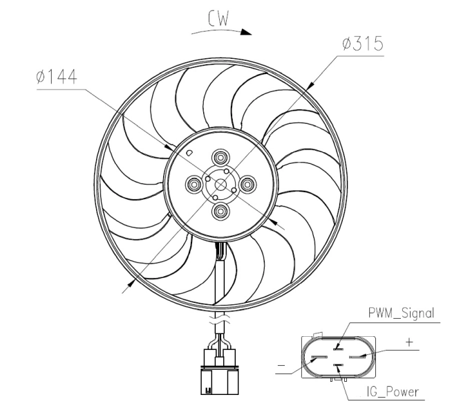 NRF 47970 Fan, engine cooling