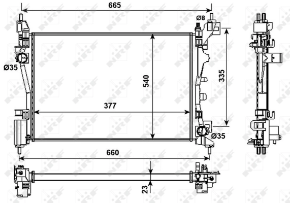 Radiator, engine cooling 53981