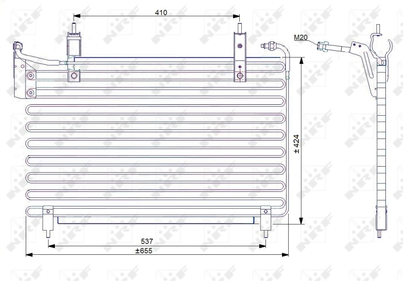 NRF 35071 Condenser, air conditioning