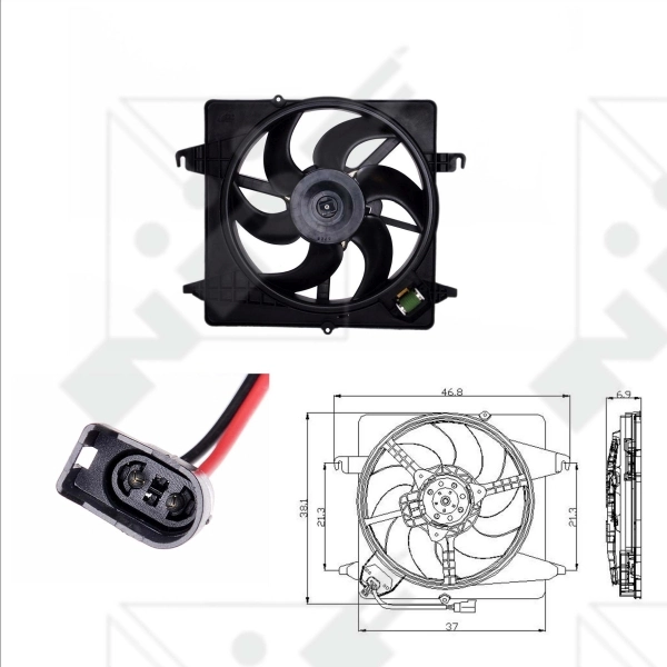 Fan, engine cooling 47019