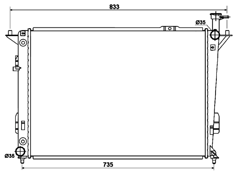 Radiator, engine cooling 53168