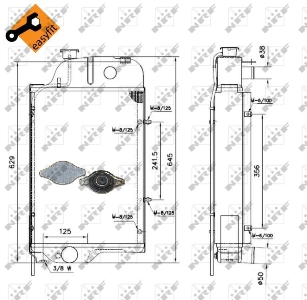 NRF 52138 Radiator, engine cooling