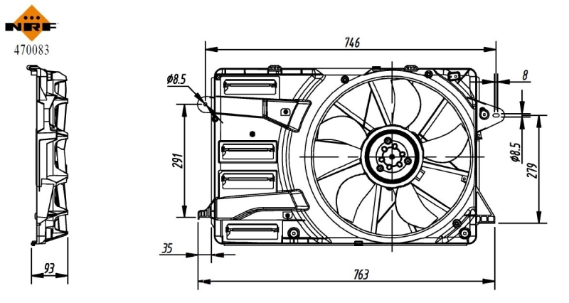 NRF 470083 Fan, engine cooling