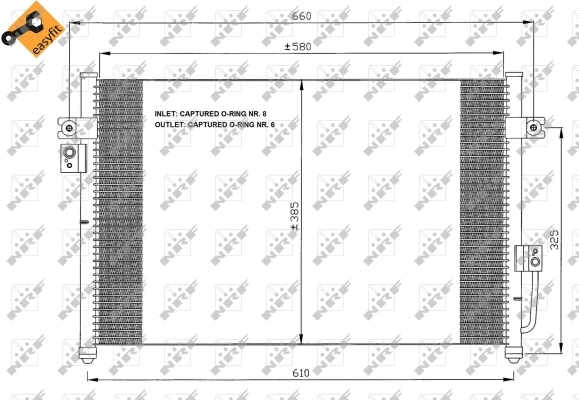 Condenser, air conditioning EASY FIT 35426
