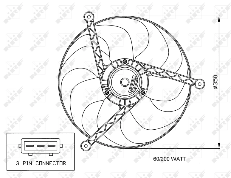 NRF 47057 Fan, engine cooling