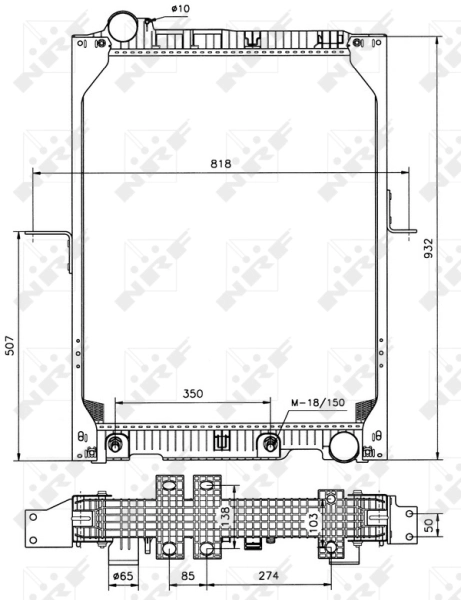 NRF 50555 Radiator, engine cooling