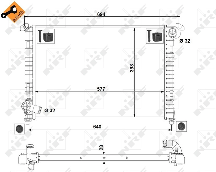 Kühler, Motorkühlung EASY FIT 53807